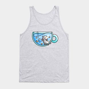 Kit-Tea Kawaii Cute Kitty Pun Tank Top